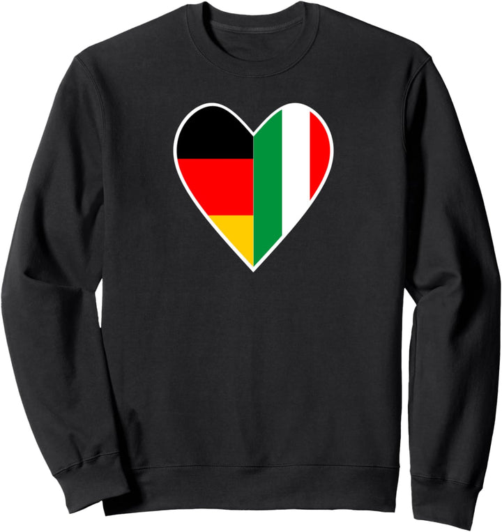 Nationalität & Freundschaft - Deutsch und Italien - Herz Sweatshirt
