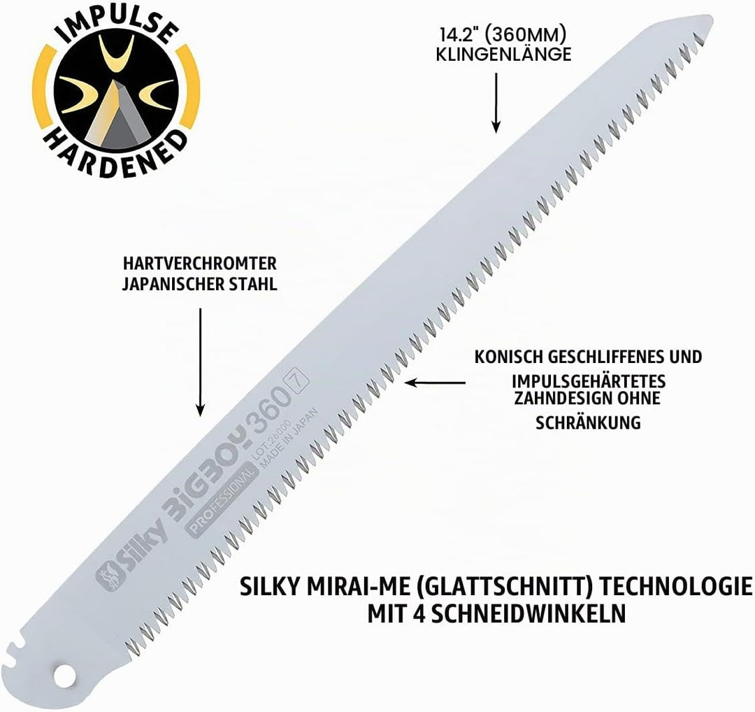 Silky Bigboy, Handsäge, 355-36 Ersatzblatt, grob, Ersatzblatt, grob