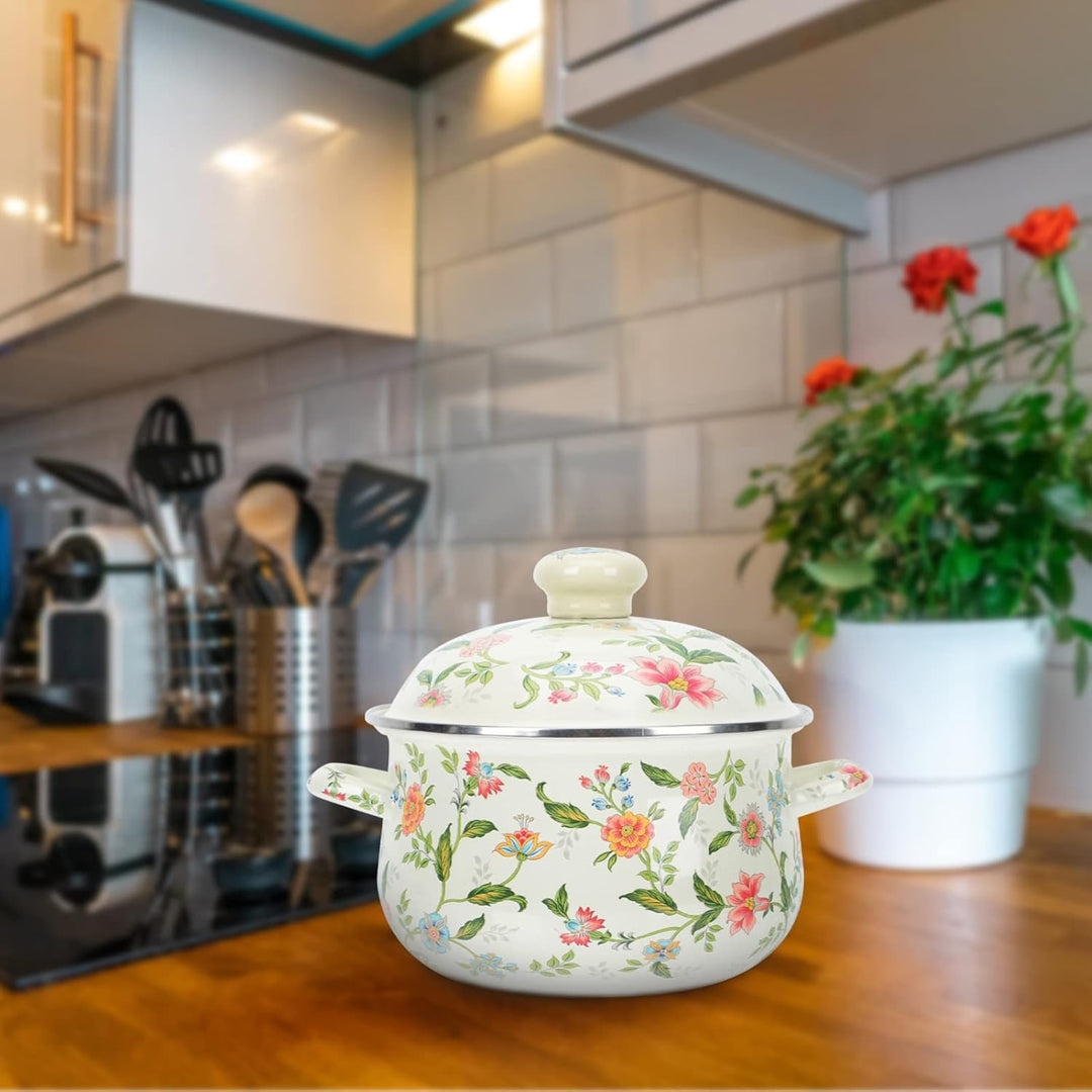 Happyyami 1stk Suppentopf Aus Emaille Pasta- Pot Eintopfsuppe Mit Nudelfond Riess Emaille Topf Nouve