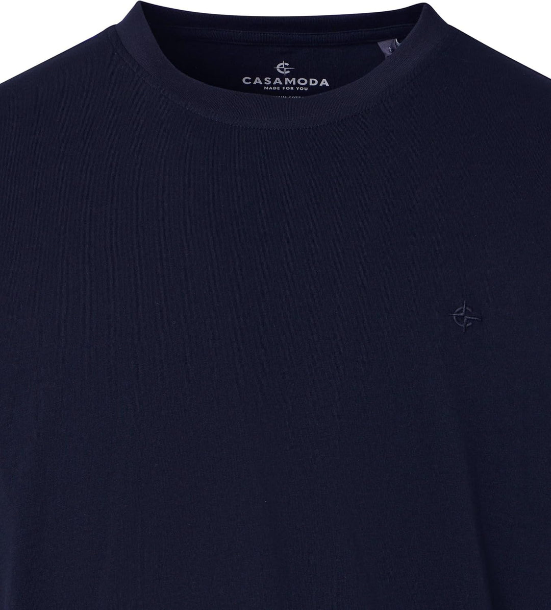 CASAMODA Herren T-Shirt Halbarm Doppelpack 092500 Besonders pflegeleicht Standard S Dunkelblau, Stan