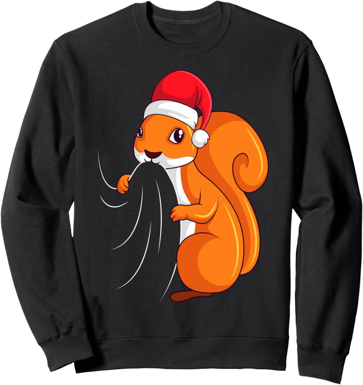 Eichhörnchen Weihnachten Kinder Damen Mädchen Sweatshirt