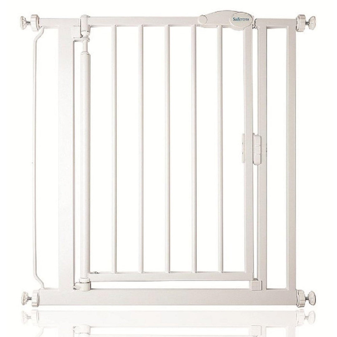 Safetots Druckmontage Selbstschliessendes Treppengitter, Schmal, 68.5cm - 75cm, Weiss, Automatisch S