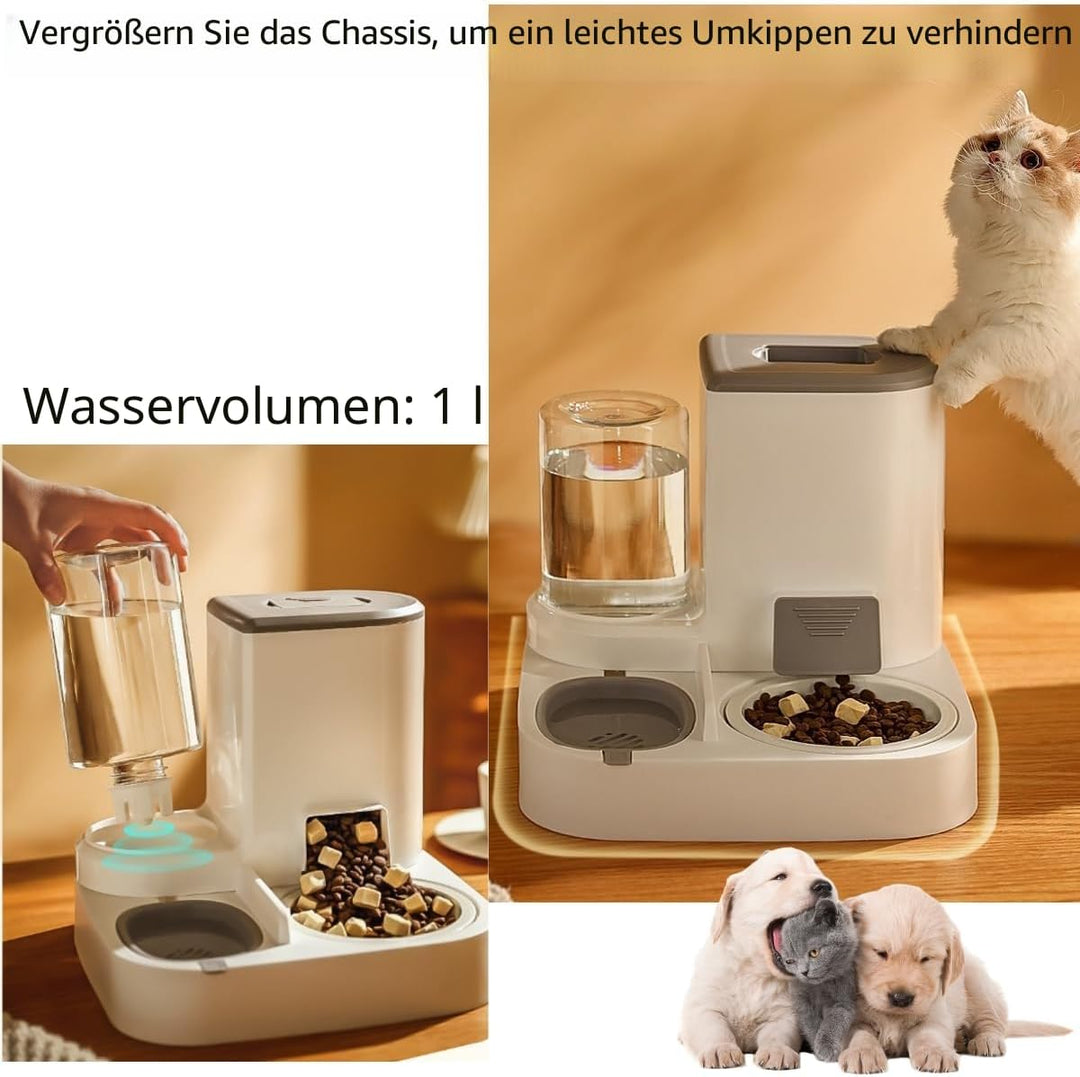 Little Bean® Automatischer Futterspender und Bewässerung, 2-in-1, automatischer 2,2 l Futterspender,