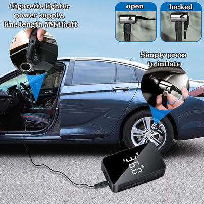 Neakhmer Akku Luftpumpe Tragbarer Luftkompressor für Autoreifen, 6000mAh Akku Kompressor mit Grossem