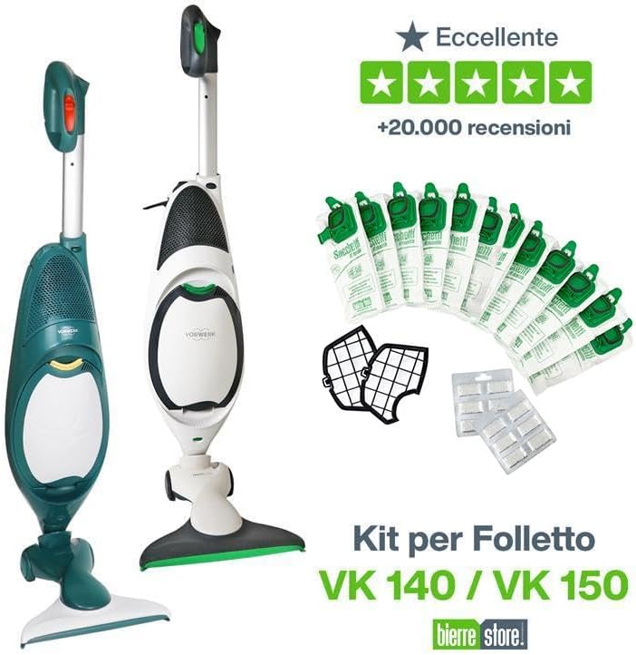 Beutel Kobold VK 140 VK 150 12 Stück Duftfilter kompatibel
