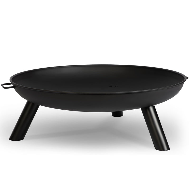 Berdsen Feuerschale 80 cm Feuerstelle Outdoor Feuerkorb Garten Rostfrei Stahl Pulverbeschichtet Schw