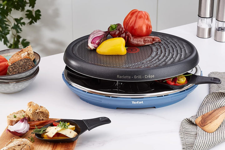 Tefal Colormania Raclette 3-in-1 Raclettegerät für Grill und Pfannkuchen, Antihaftbeschichtung, Easy