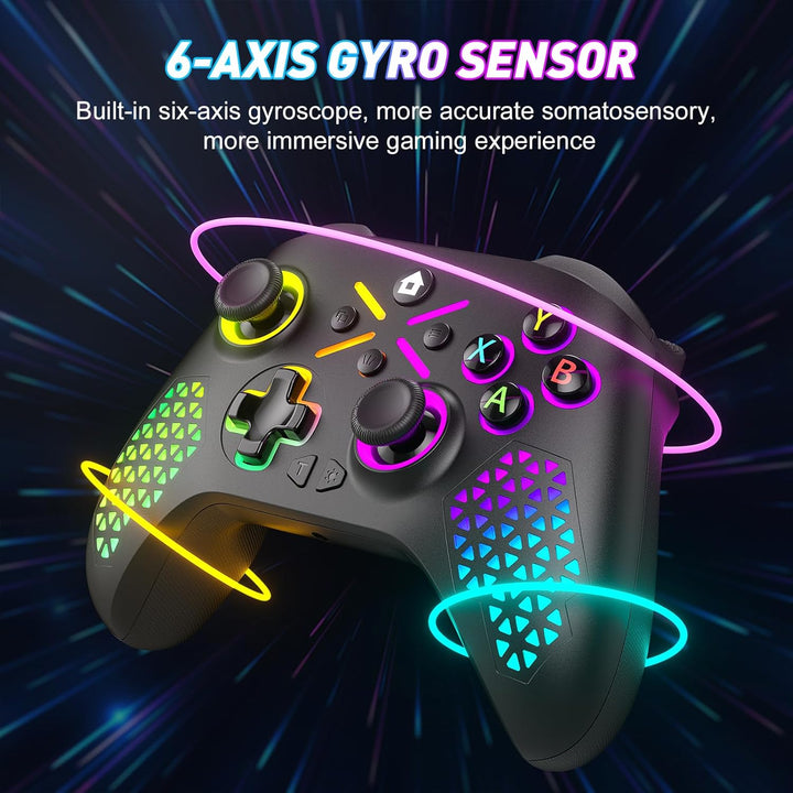 GGiking RGB Wireless Controller für Xbox Series X|S, Xbox One, PC, mit Makro, Turbo, 2.4GHz Adapter,