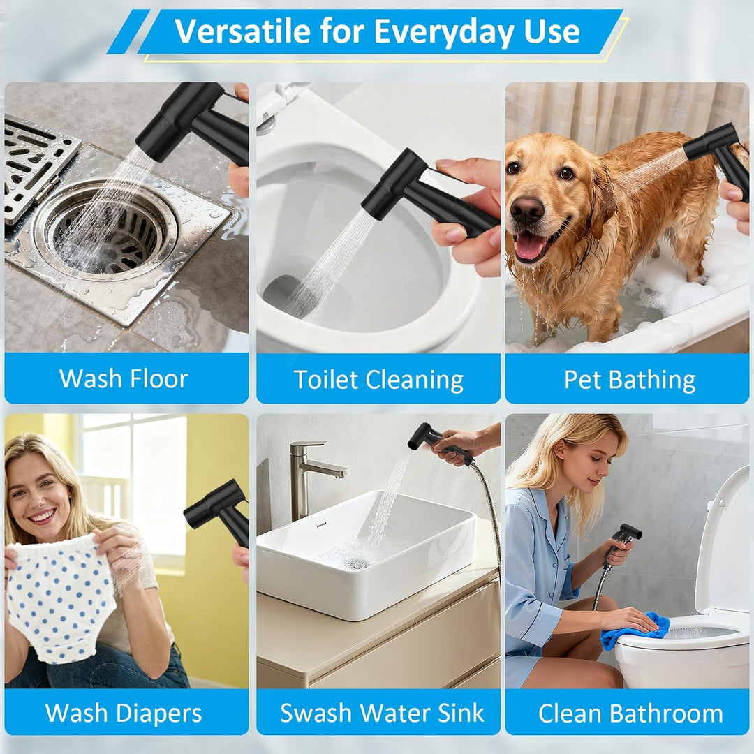 Edelstahl Bidet Handbrause für Toilette mit Dual-Modus (Jet/Sanft Sprayer), WC Dusche Hand Bidet Set