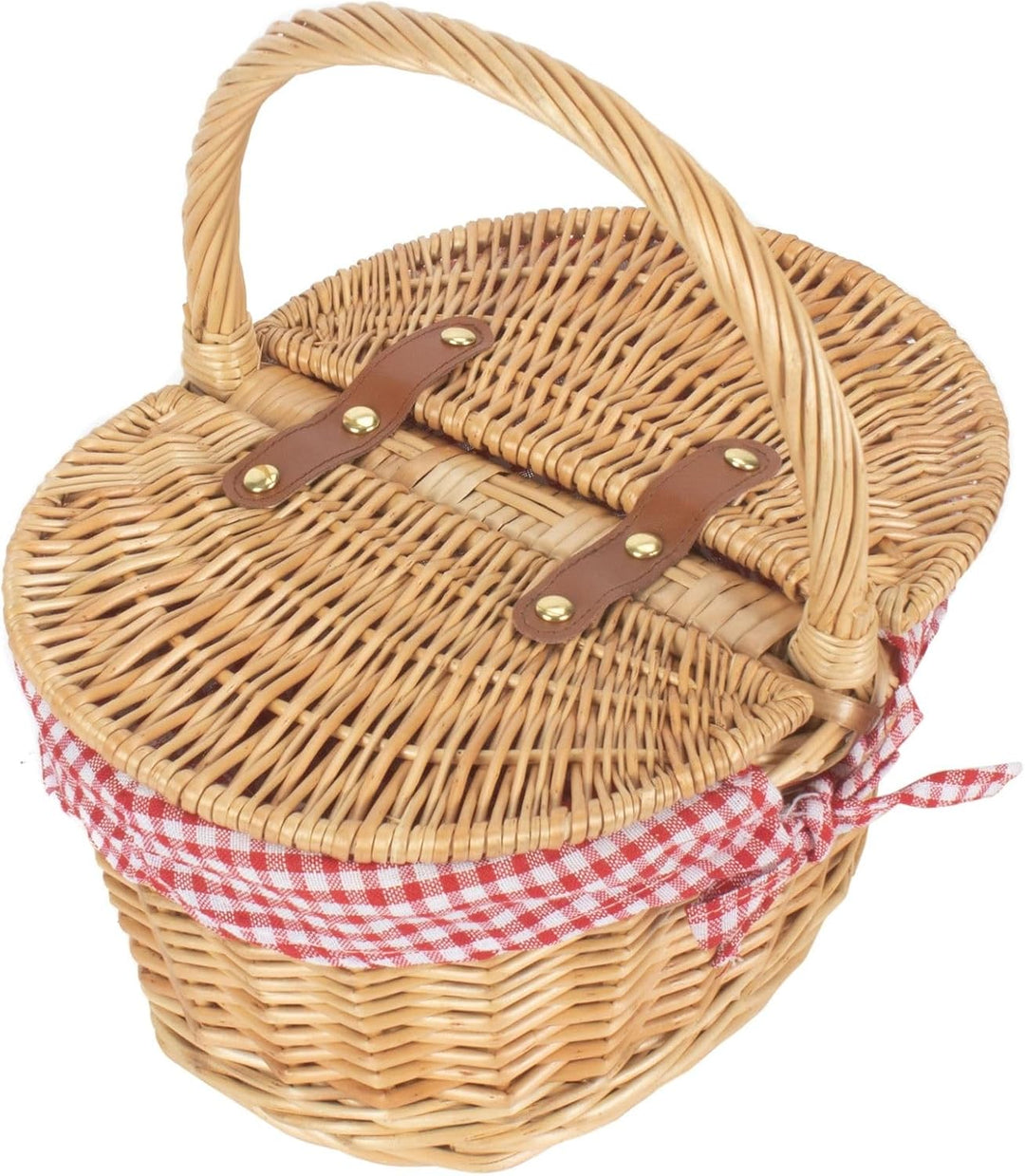 Red Hamper Picknick-Korb für Kinder, oval, gefüttert, mit Deckel