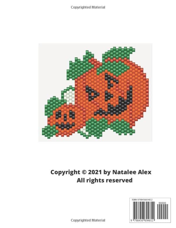 Halloween Collection Brick Stitch Seed Bead Patterns: 24 projects: Pumpkins, Ghosts, Vampires, Black