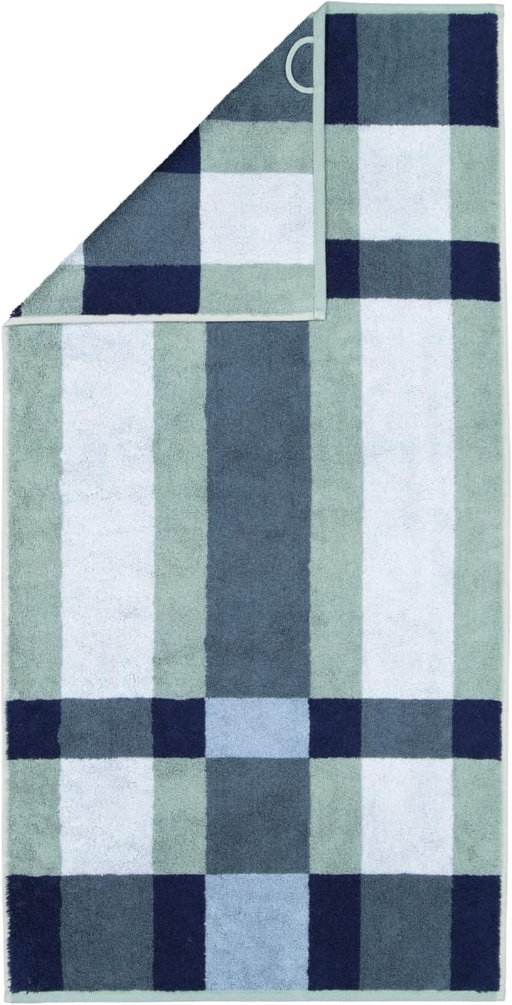 Cawö Handtücher Delight Karo 6219 Fjord - 44 Handtuch 50x100 cm, Handtuch 50x100 cm