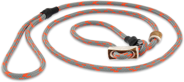 Hundeleine mit Halsband 6mm | Moxonleine Retrieverleine Agilityleine | Mit Zugbegrenzung, Zugstopp a