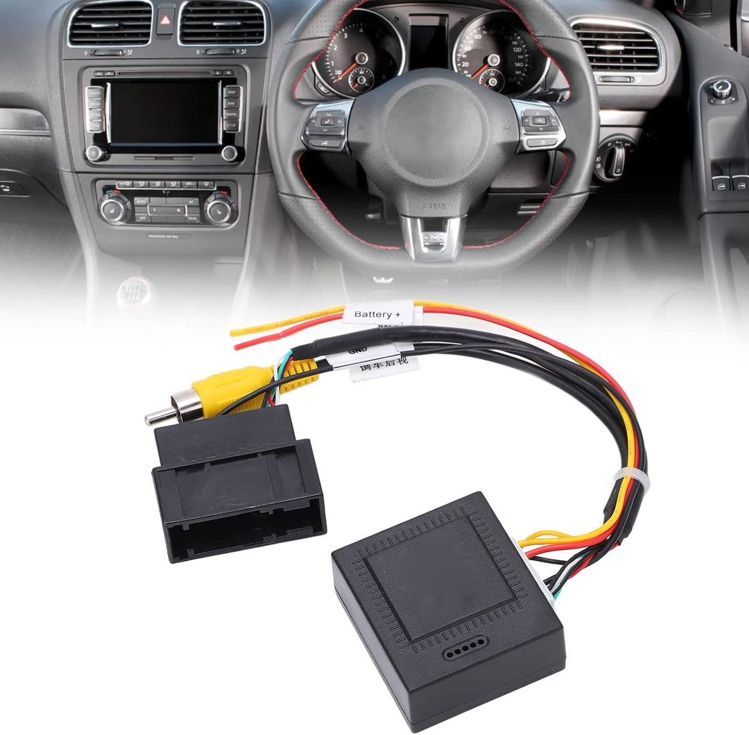 Qiilu Rückfahrkamera Nummernschild 12V 5W RGB zu AV Konverter Decoder Box Adapter Backup Kamera Teil