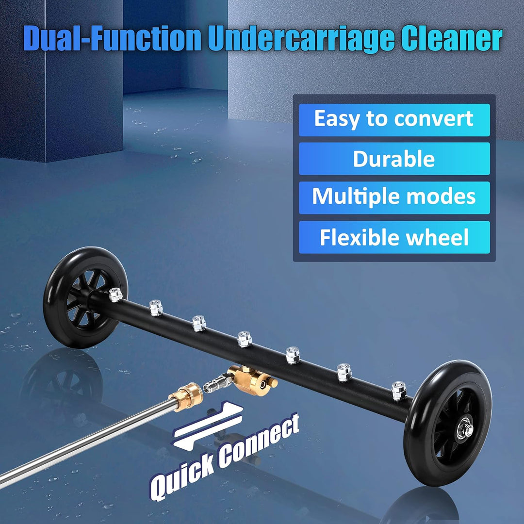 Tool Daily 60 cm 2-in-1 Unterboden-Hochdruckreiniger mit Adapter, kompatibel mit Karcher K2-K7, inkl