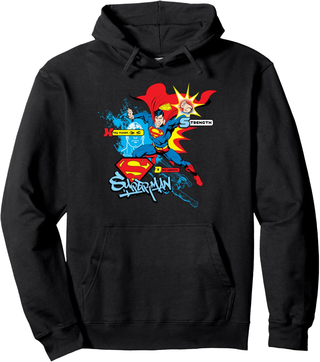 Superman Abilities Pullover Hoodie