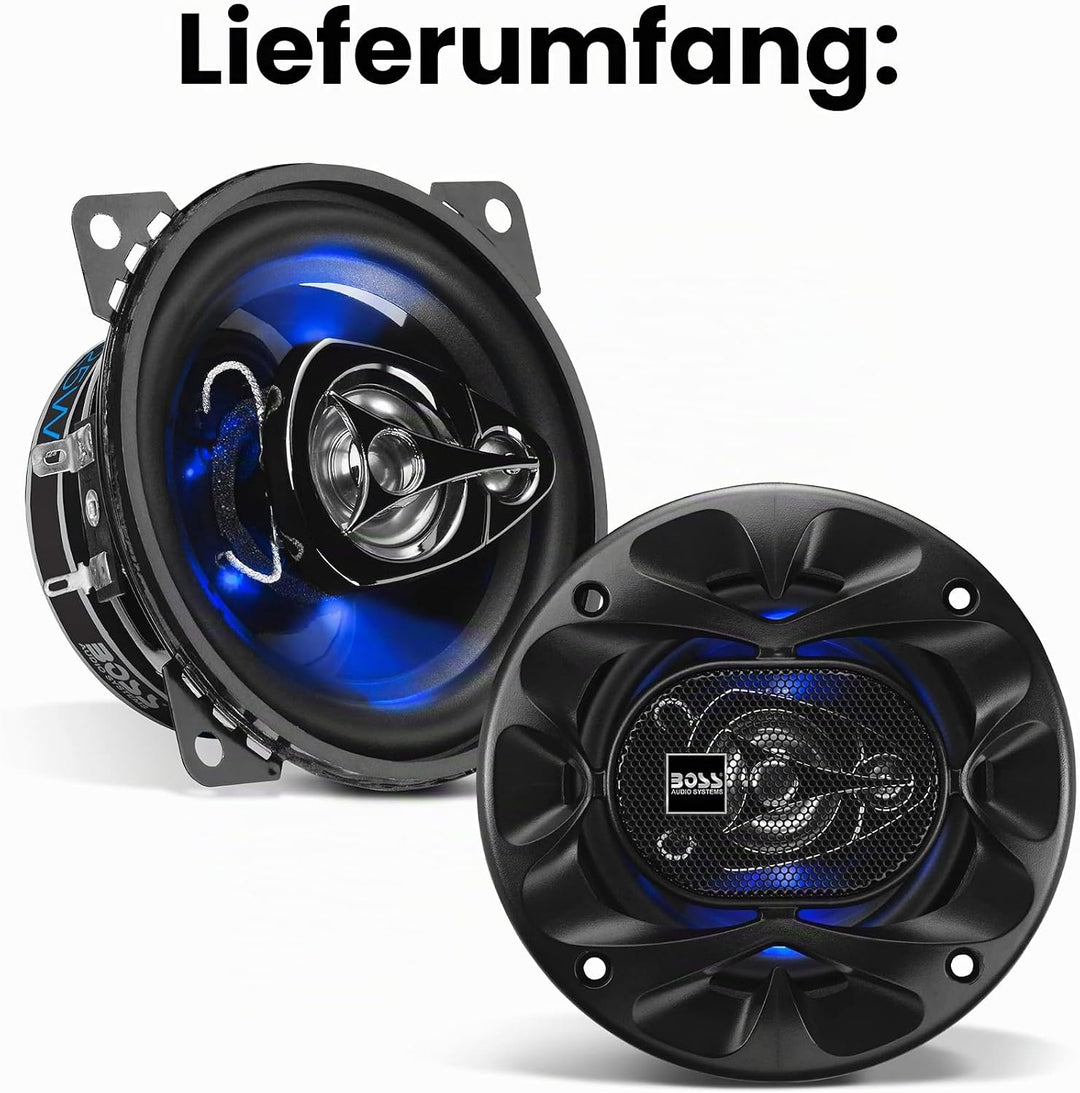 BOSS Audio Systems BE423 225 Watt (pro Paar), 4 Zoll, Full Range, 3-Wege-Lautsprecher (Paar) 10.2 cm