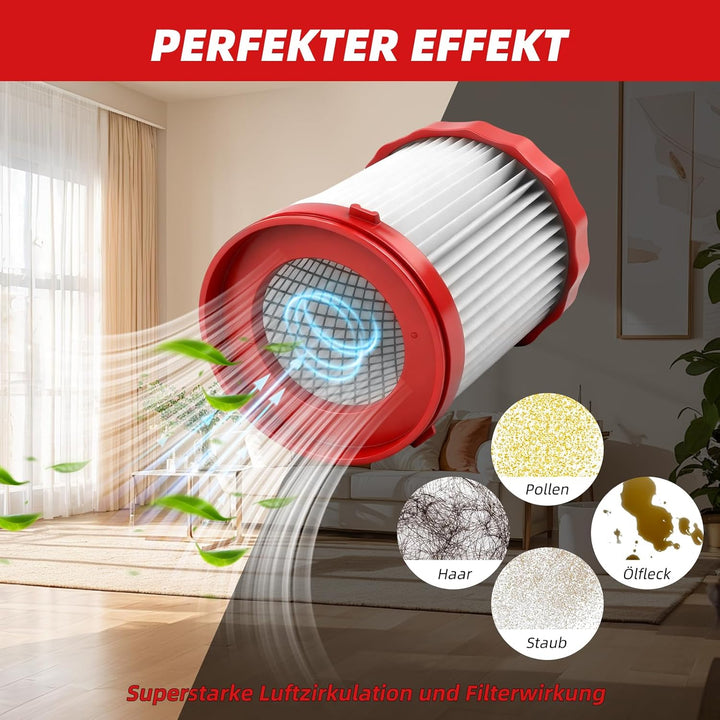 2 Stück HEPA-Filter für Bosch Gas 18 V, GAS18V-3/GAS18V-10L Ersatzfilter, VF320H filter für Bosch, m