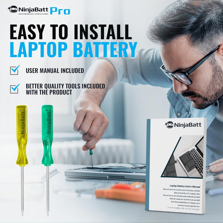 NinjaBatt Pro HT03XL L11119-855 Akku für HP Pavilion 15 - Passt zu 14-CE/14-CF/15-DB/15-CS/15-DA/15-