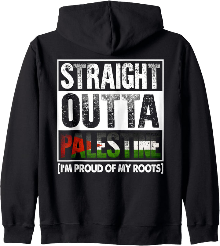 Straight Outta Palestine Stolzer Palästinenser Kapuzenjacke