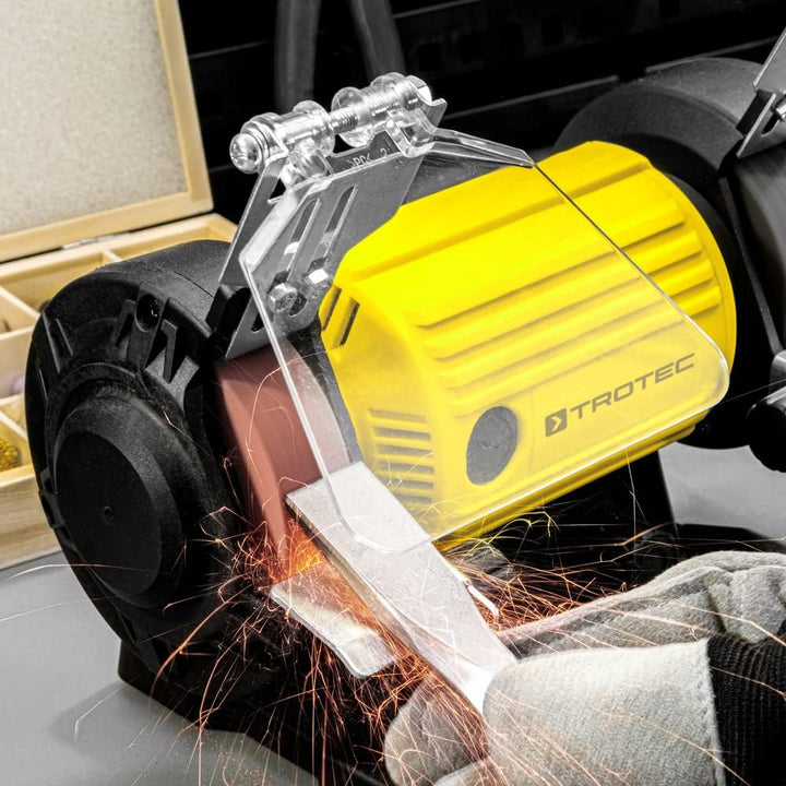 TROTEC PBGS 10-120 Doppelschleifer – 120 W, Schleif- & Polierscheibe Ø 75 mm, flexible Welle, 0–11.5