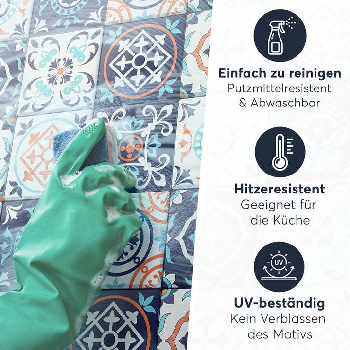 CREATISTO Klebefliesen Stickerfliesen Fliesenfolie - Hochwertige Aufkleber Sticker für Fliesen I Kle
