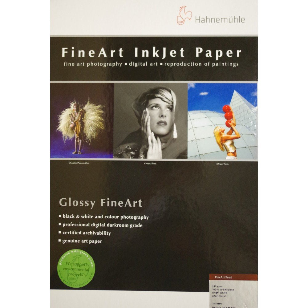 Hahnemühle 10641653 Digital FineArt Pearl Papier, 285 g/m², DIN A3+, 329 x 483 mm, hellweiss, 329 x