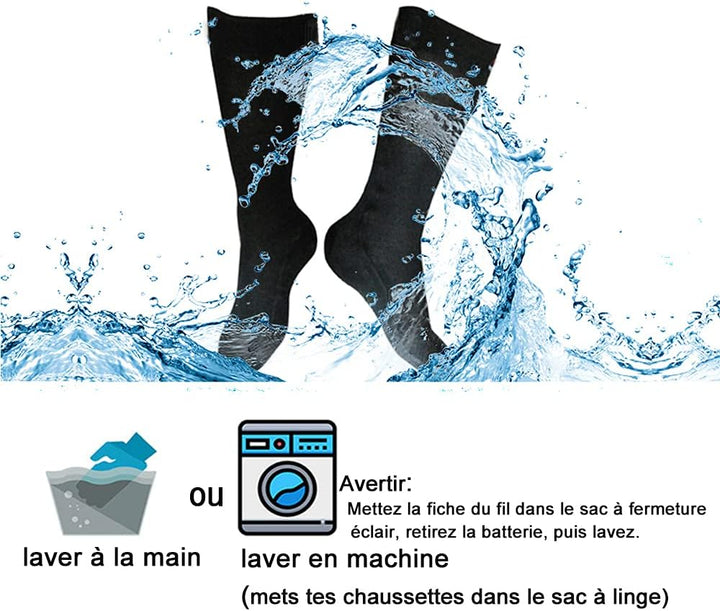 LPCRILLY Beheizte Socken, beheizte Füsse, waschbar, elektrisch, einstellbare Temperatur, für Outdoor