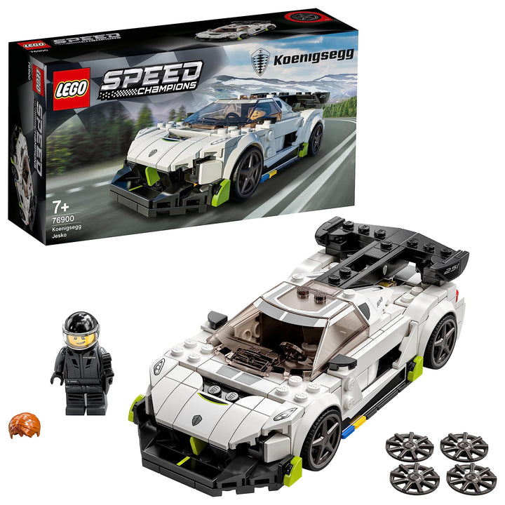 LEGO 76900 Speed Champions Koenigsegg Jesko Rennauto, Spielzeugauto, Modellauto zum selber Bauen Sin