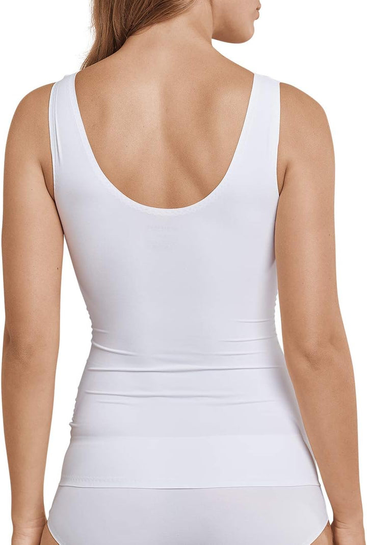 Schiesser Damen Trägertop mit Herausnehmbaren Pads-Invisible Soft Unterwäsche 36 Weiss_170365, 36 We