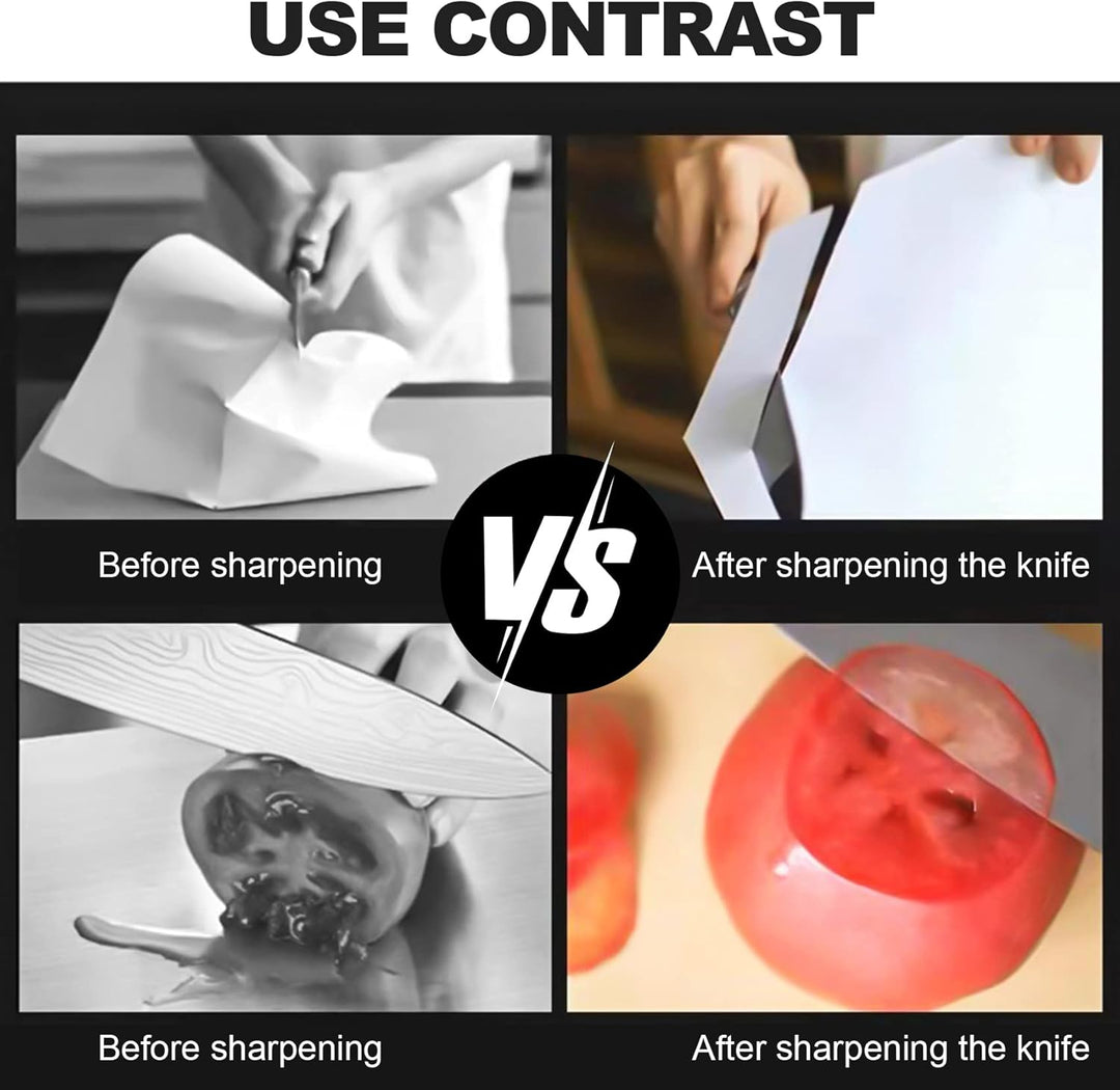 Liseng 10 Stück -Messerschleifstein-Set, Wetzstein-Messerschärfer für professionelles Küchen-Schärfs