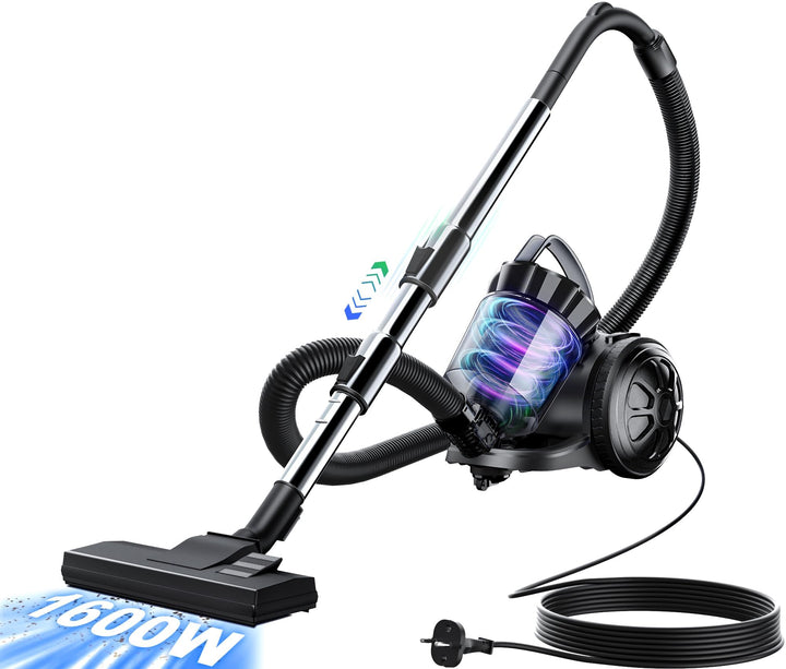 OYLCDI Beutelloser Bostaubsauger ohne Beutel,1600W Staubsauger|70dB|Bodenstaubsauger|HEPA Filter Bod