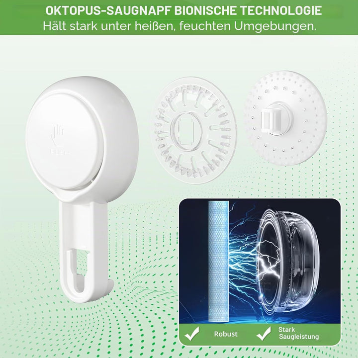 Duschablage Ohne Bohren zum hängen, Badezimmer Regal mit Saugnapf, Duschregal wiederverwendbar, Dusc