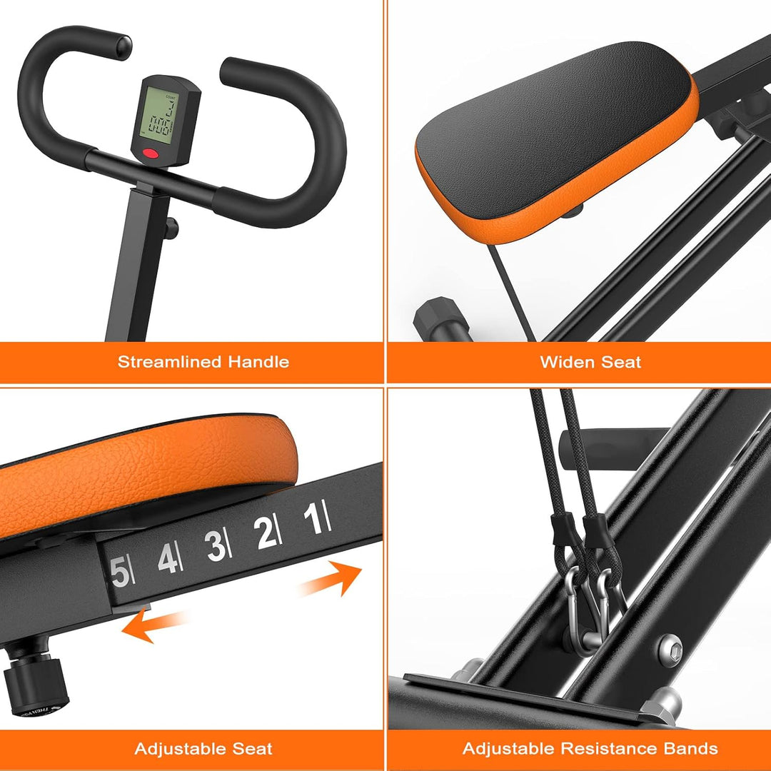 Dskeuzeew Squat Machine Faltbare Kniebeugenmaschine Heimtrainer Fitnessgeräte Kniebeugen mit Widerst