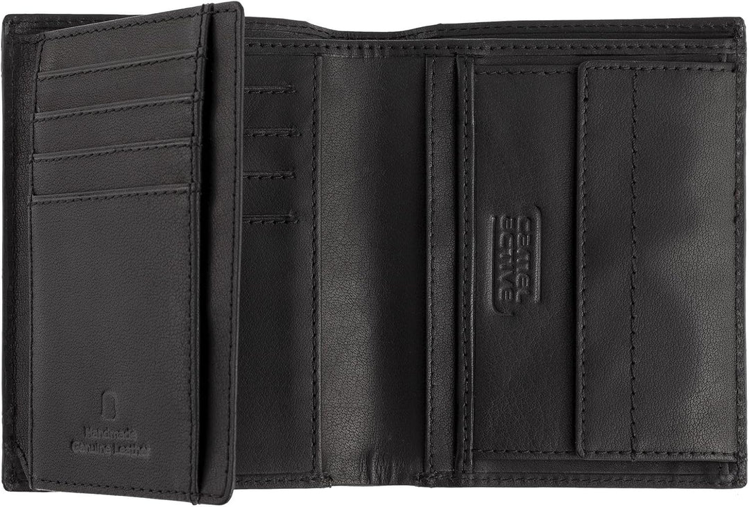 camel active bags Niagara Herren Geldbörse RFID Hochformat Leder Mittelgross Schwarz 10 x 2 x 12,5 S