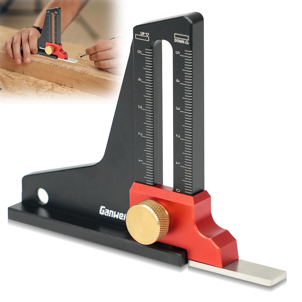 Höhenmesser, Tiefenmesser Aluminiumlegierung, Metrische Höhe Gauge Tiefe Messung, Tiefe Sägelehre Ti