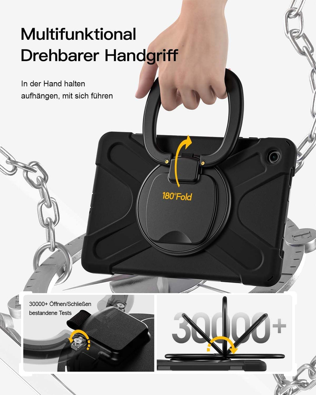BRAECN für Galaxy Tab A9 Plus Hülle 11 Zoll 2023, Stossfeste für Samsung Tablet A9 Plus hülle mit Di