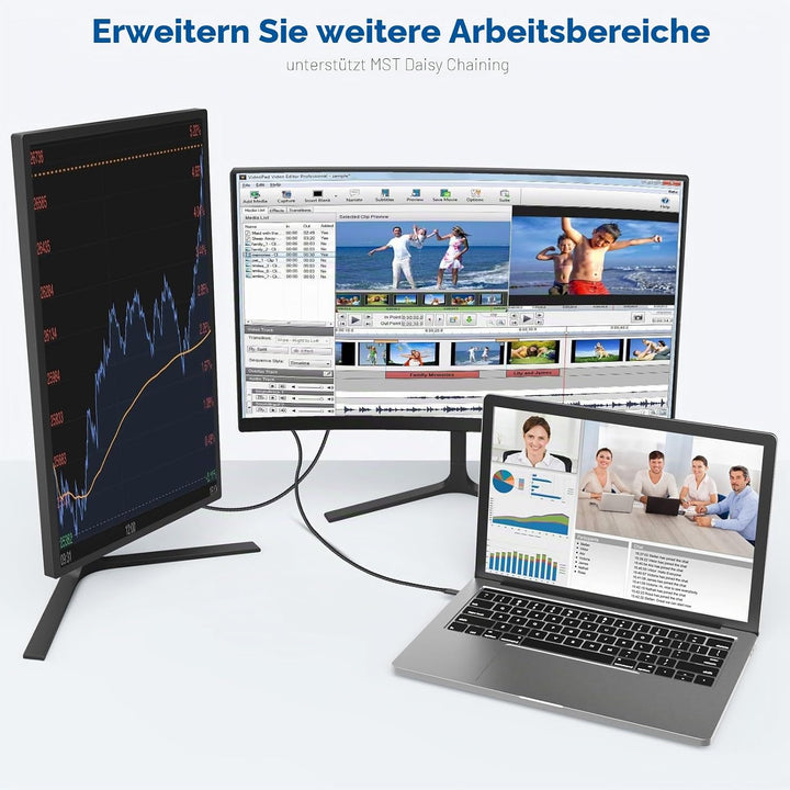 Ablink USB C auf DisplayPort 1.4 Kabel 5m [8K@60Hz, 4K@144Hz, 2K@240Hz] Thunderbolt 4/3 Kompatibel,