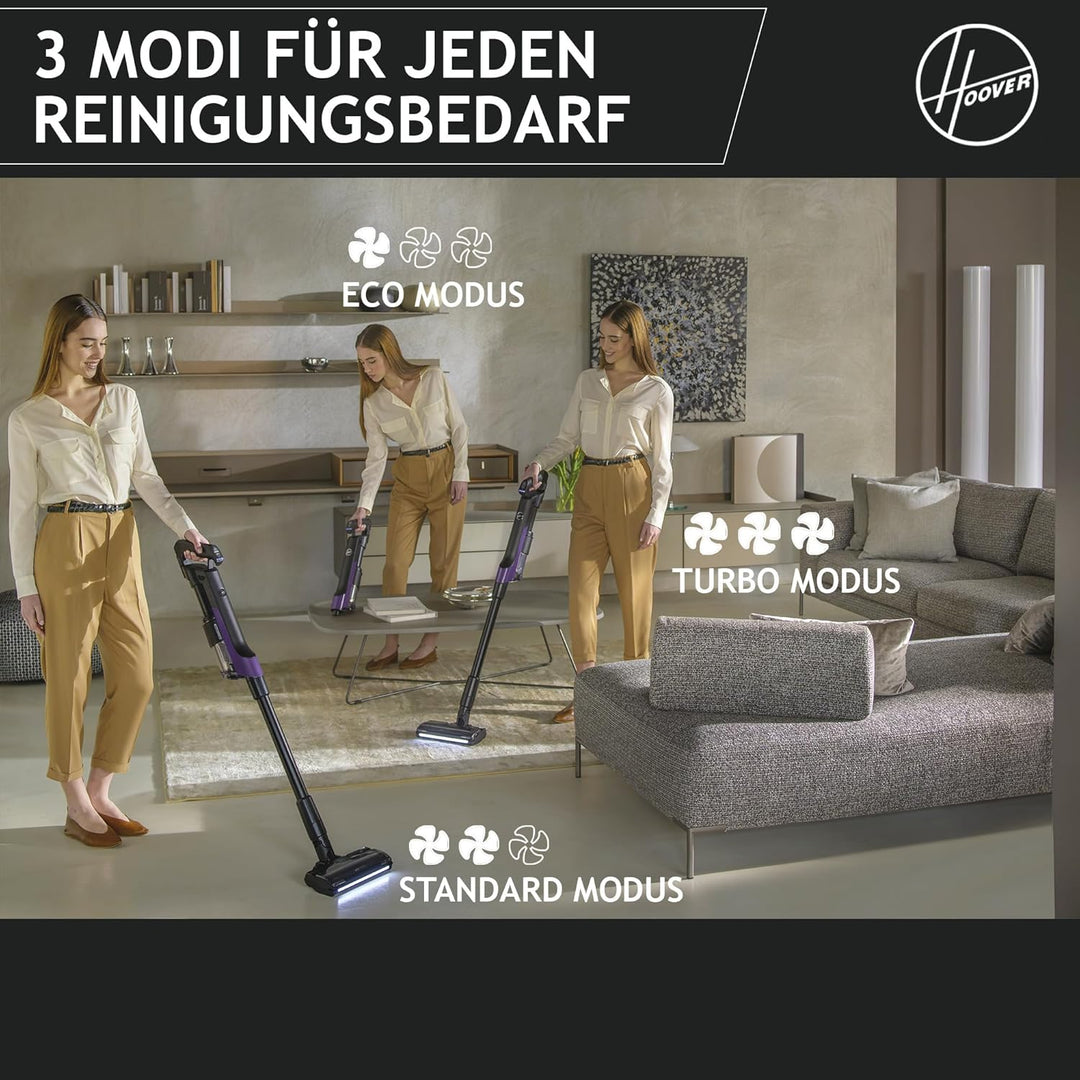 Hoover ultraleichter kabelloser HF2 Akku Staubsauger für alle Böden, mit Verdichtungs-Funktion für 3