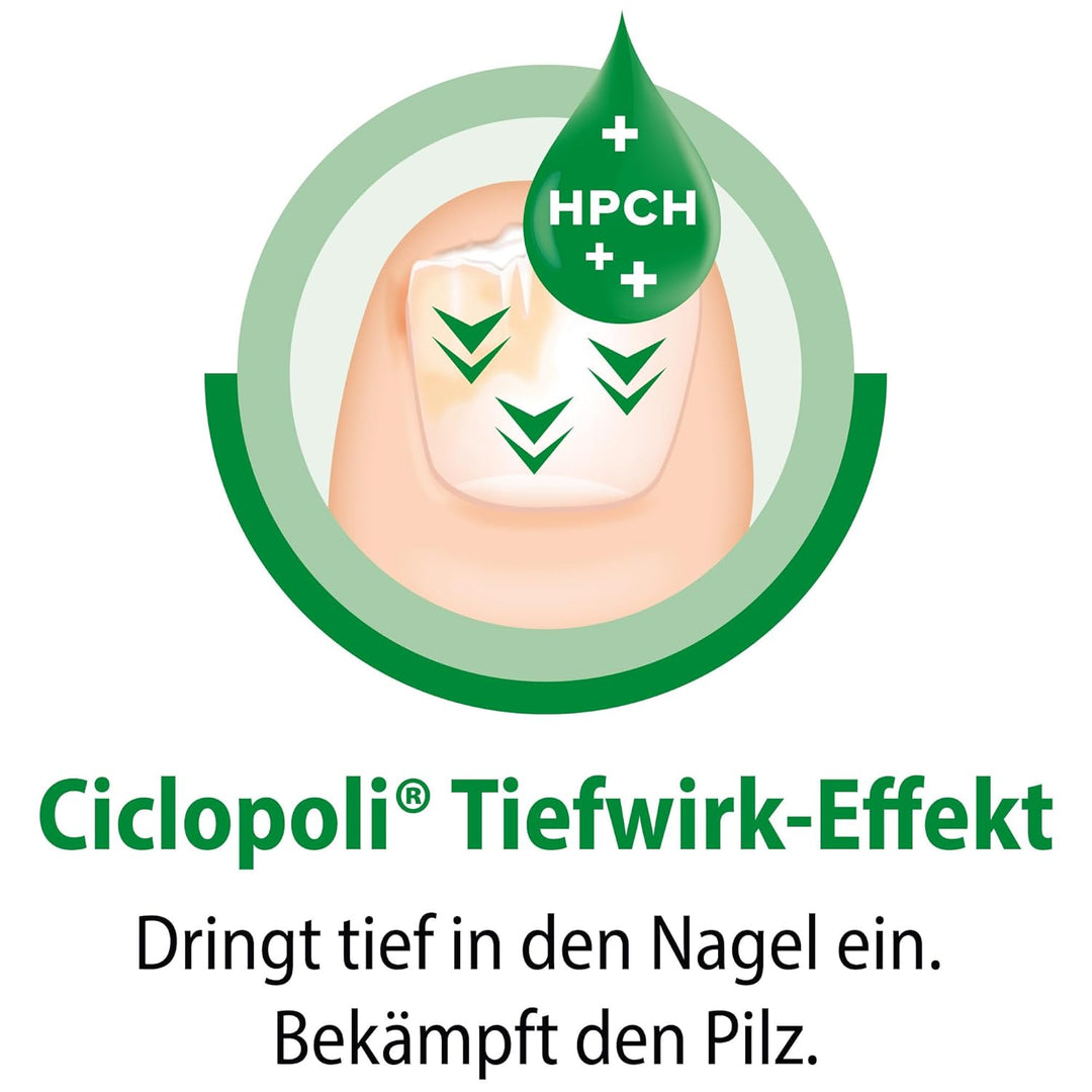 Ciclopoli gegen Nagelpilz, bei Pilzerkrankungen der Nägel, Anti-Pilz-Nagellack mit bewährtem Wirksto