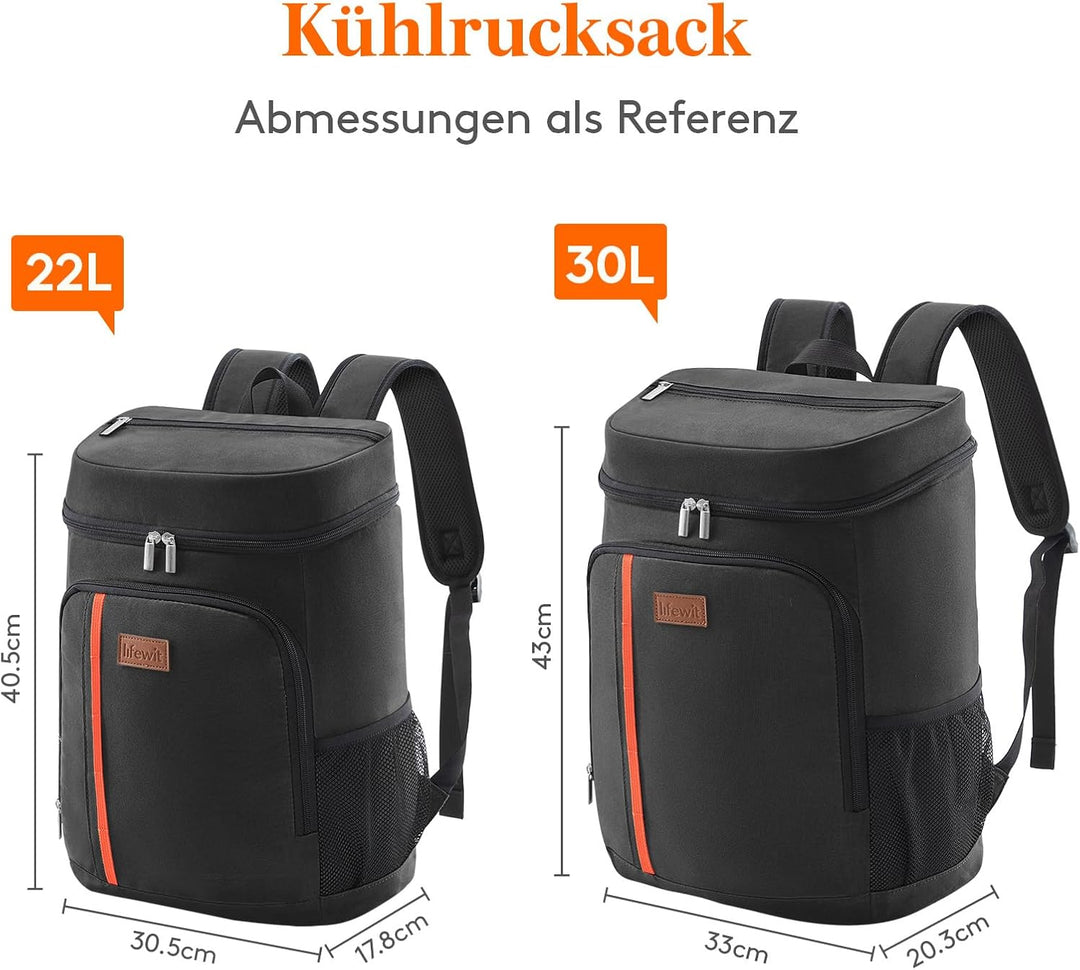 Lifewit 30L Kühlrucksack Auslaufsichere Kühltasche Rucksack wasserdichte Picknickrucksack Isolierte
