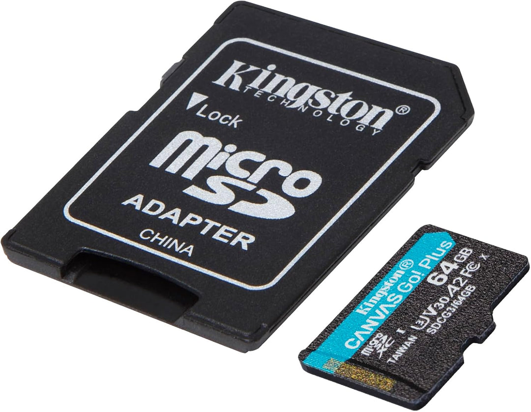 Kingston Canvas Go! Plus microSD Speicherkarte Klasse 10, UHS-I 64 GB microSDXC 170R A2 U3 V30 Speic