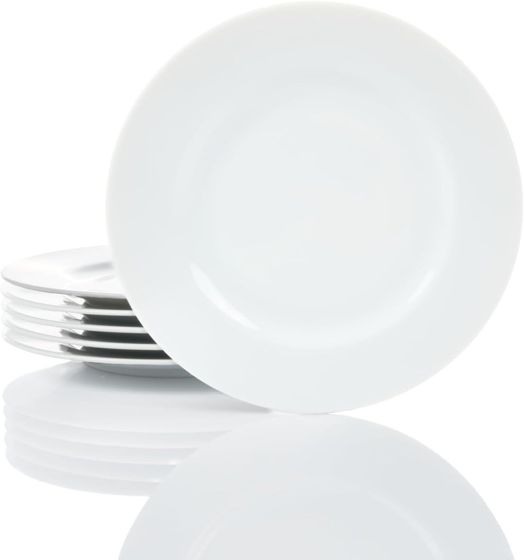 Retsch Arzberg Heike Weiss Frühstücksteller Kuchenteller 21cm, Set 6-teilig/Porzellan/uni weiss, run