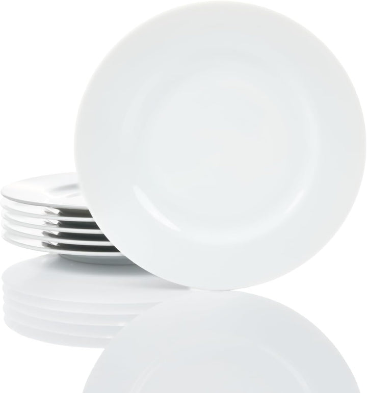 Retsch Arzberg Heike Weiss Frühstücksteller Kuchenteller 21cm, Set 6-teilig/Porzellan/uni weiss, run