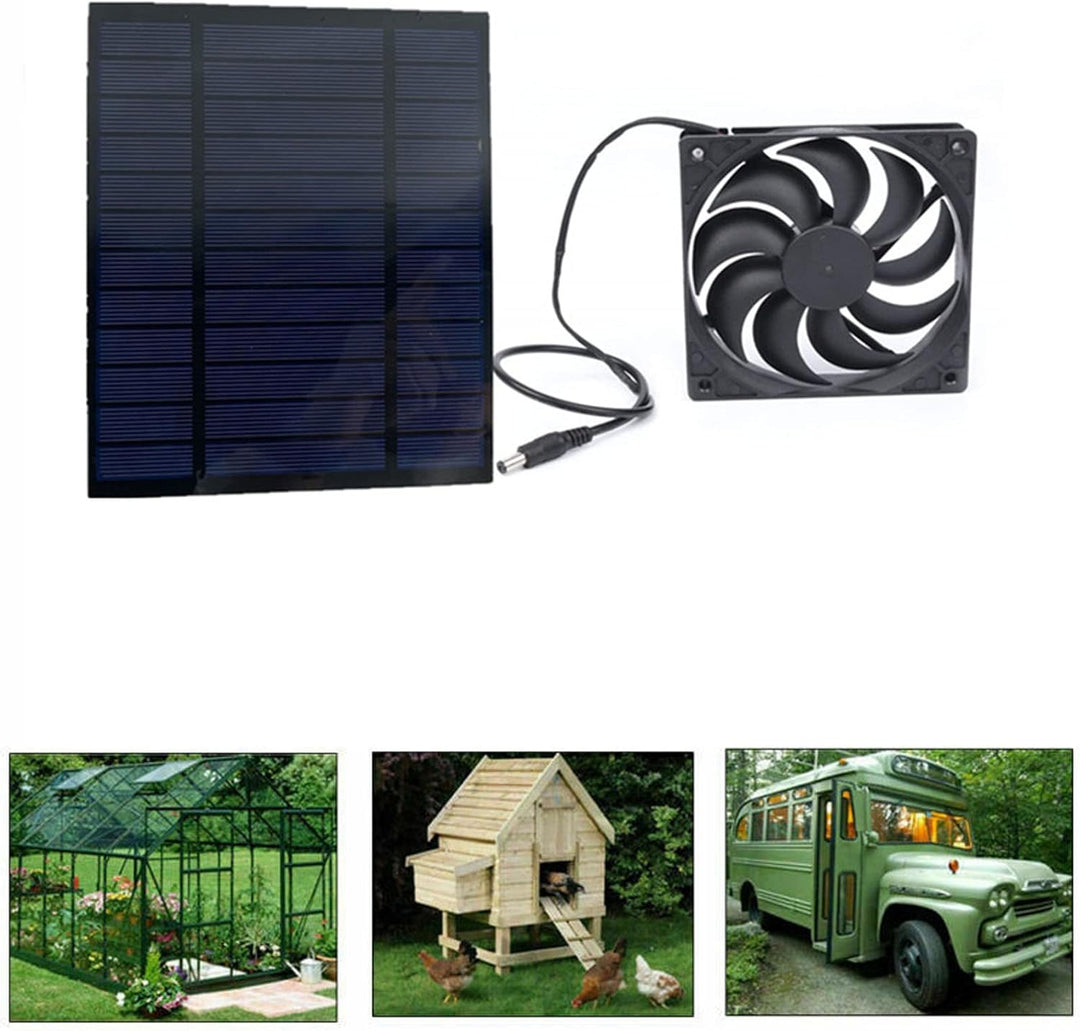 banapoy Solarpanel-Ventilator-Bausatz, 10W 12V Einzelner solarbetriebener Abluftventilator, Wasserdi