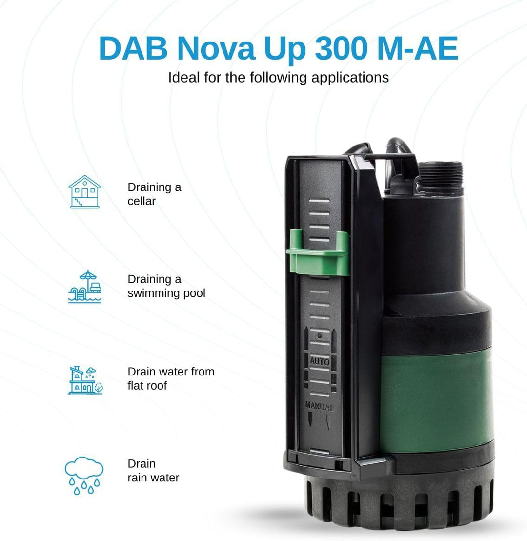 DAB Nova Up 300 M-AE Flachsauger-Tauchpumpe