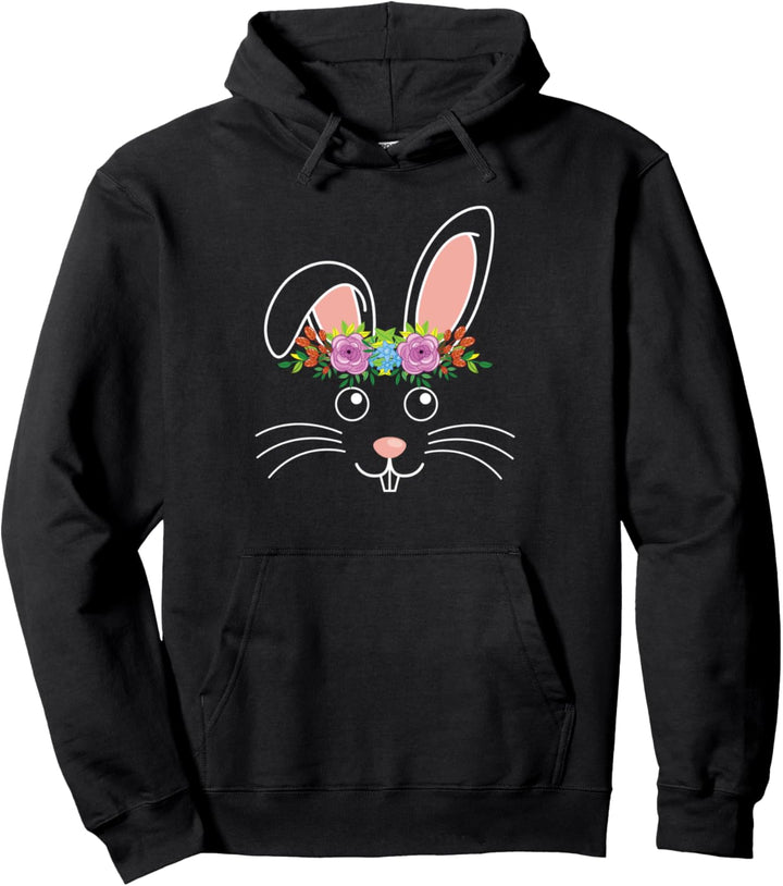 Niedliche Hase Frisur Blumen Frauen Mädchen Ostern Tag Pullover Hoodie
