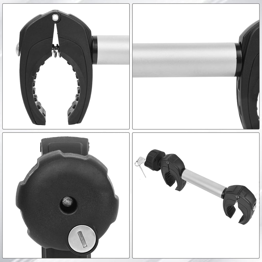 Sorlpv Rahmenhalter für Fahrradträger 32CM Länge, Universal Kurze Fahrradrahmenhalter Abschliessbare