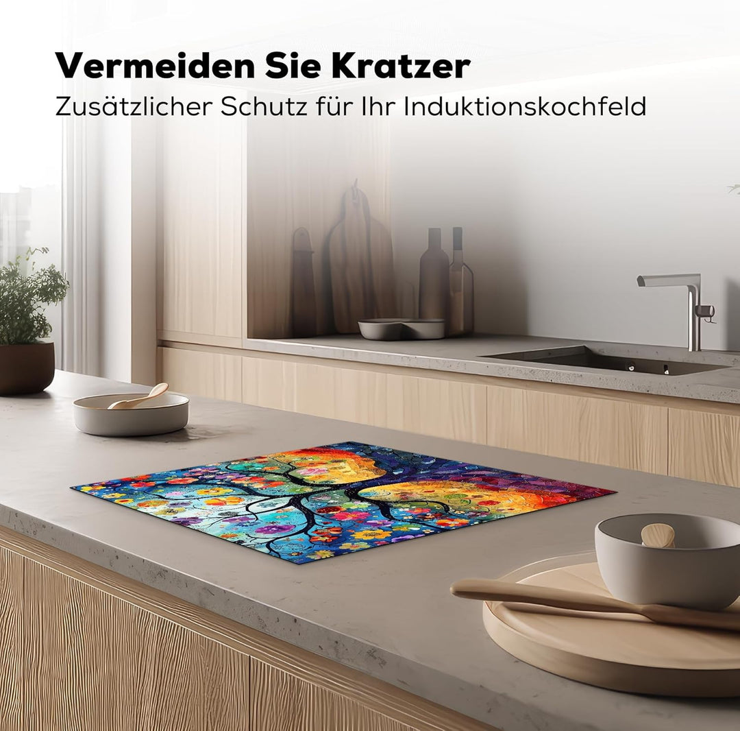 Herdabdeckplatte 59x52 cm Einteilig Küche Herdabdeckung Induktionsfeld Ceranfeld Herdabdeckplatten V