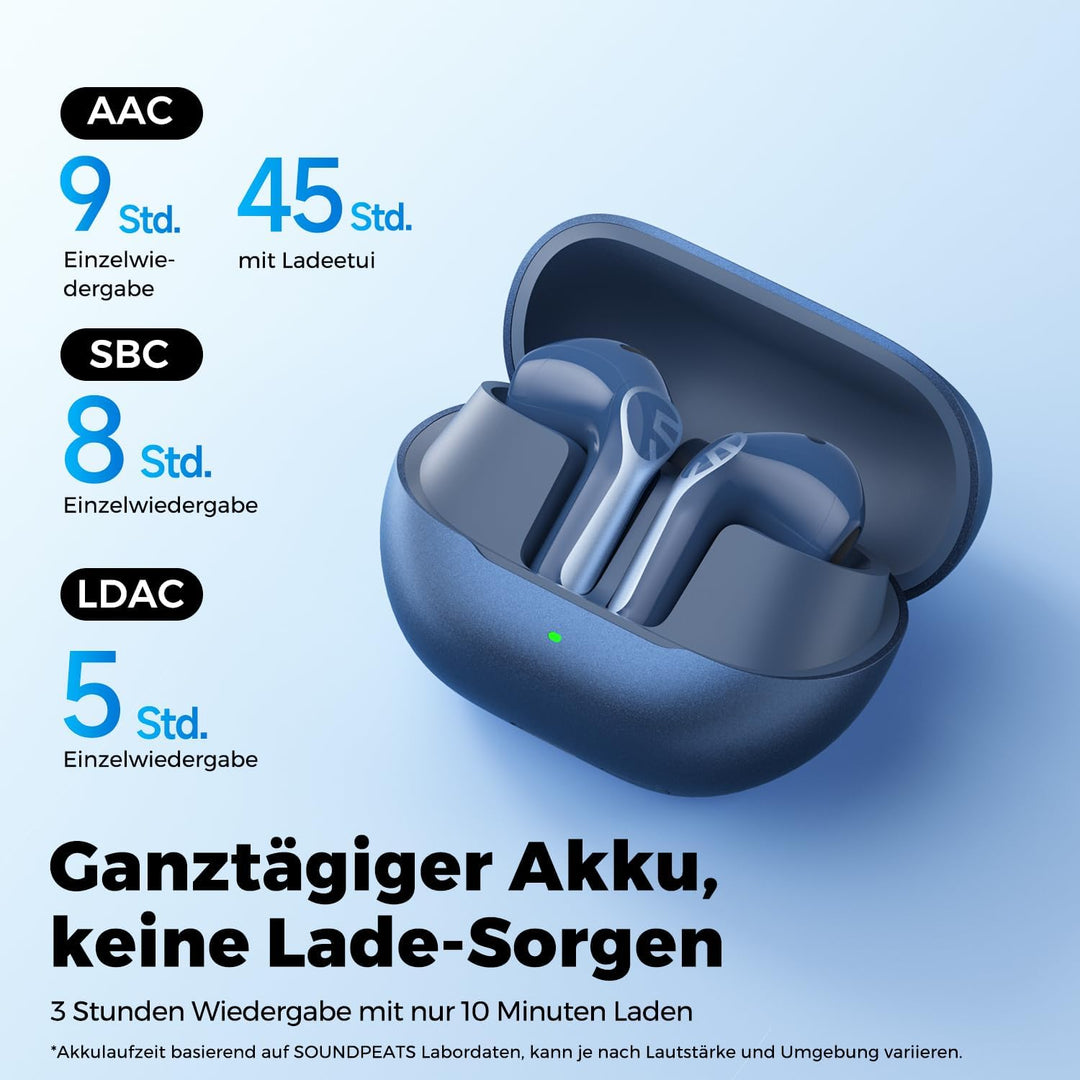 SoundPEATS Air6 HS Semi-in-Ear Bluetooth Kopfhörer | 13mm Dreimagnet-Treiber, LDAC+Hi-Res, 45 Std. A